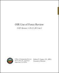 OIR Use of Force Review Cover