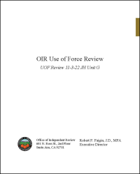 OIR Use of Force Review Cover