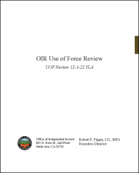 OIR Use of Force Review Cover