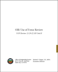 OIR Use of Force Review Cover