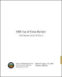 OIR Use of Force Review Cover