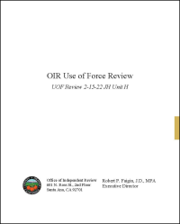 OIR Use of Force Review Cover