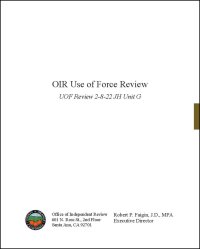 OIR Use of Force Review Cover