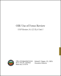 OIR Use of Force Review Cover