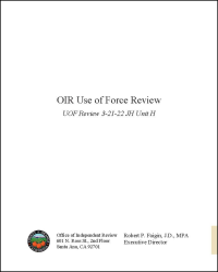 OIR Use of Force Review Cover