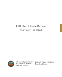 OIR Use of Force Review Cover