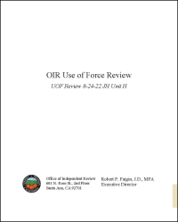 OIR Use of Force Review Cover
