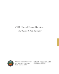 OIR Use of Force Review Cover